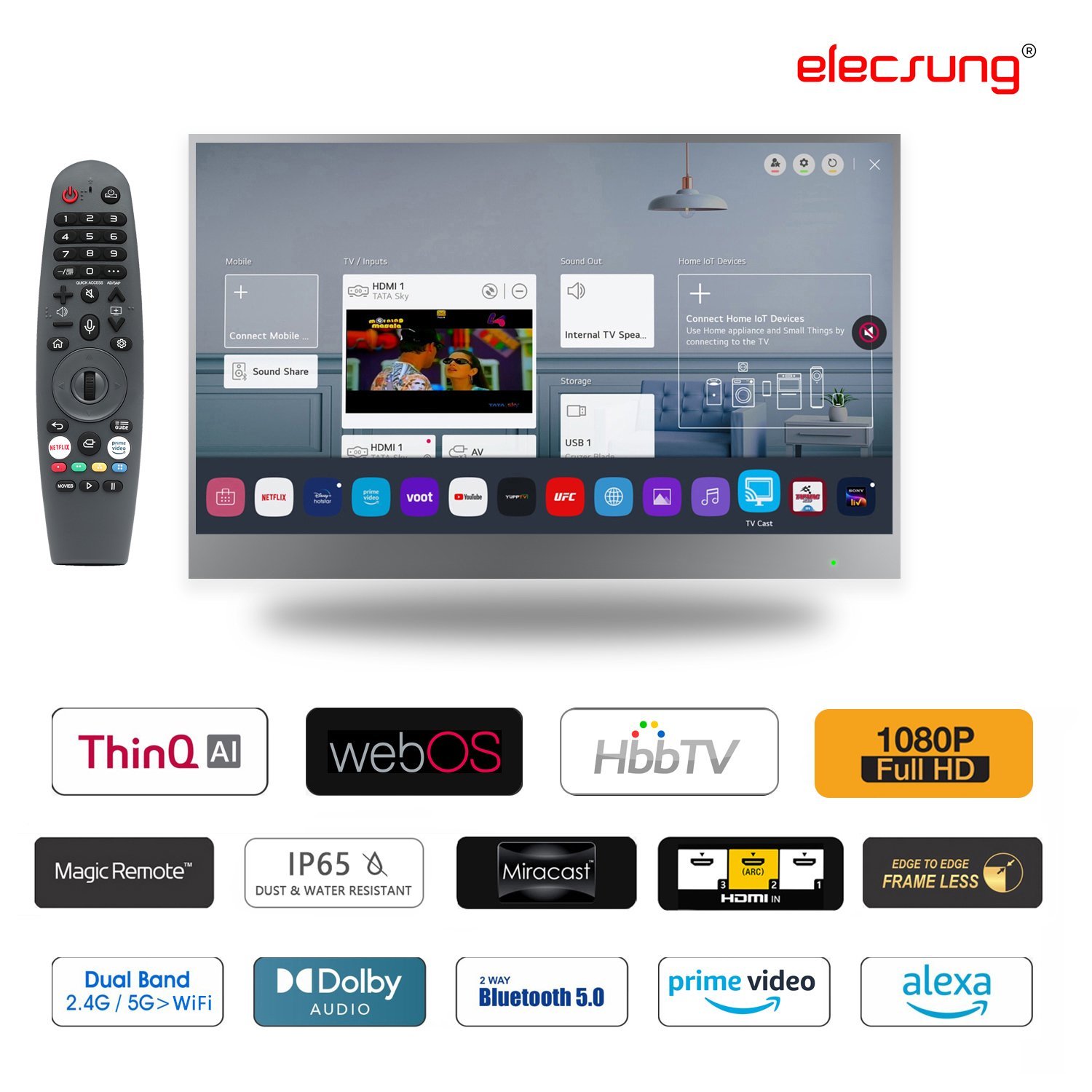 Experience Ultimate Entertainment with Elecsung 27Inch Smart TV