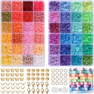 quefe 4800pcs clay beads bracelet kit