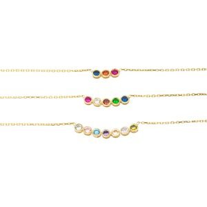 sterling silver birthstone necklace