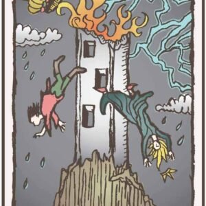 the tower tarot card vinyl decal