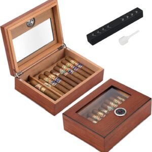 tisfa-glass-top-cedar cigar humidor