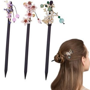 vintage wooden hair sticks
