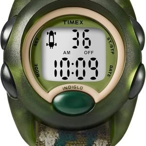 Timex Boys T71912 Time Machines Digital Green Camouflage Elastic Fabric Strap Watch