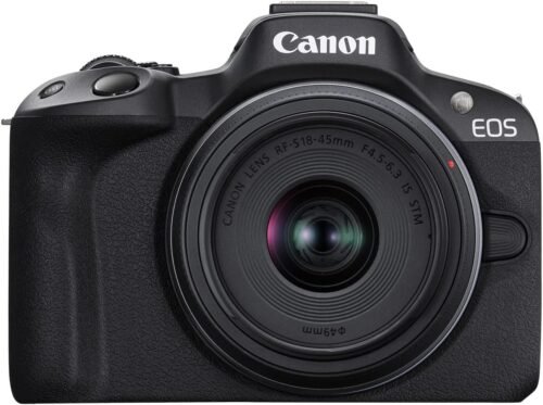 Canon EOS R50 Mirrorless Camera with RF-S18-45mm F4.5-6.3 IS STM & RF-S55-210mm F5-7.1 IS STM Lenses