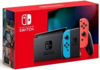 Nintendo Switch with Neon Blue and Neon Red Joy-Con