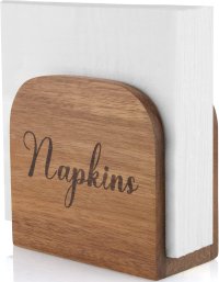 Acacia wooden napkin holder