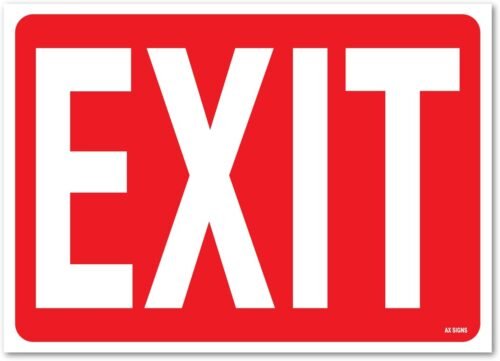 Large Vinyl Exit Sign