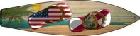 Florida & US Flag Mini Metal