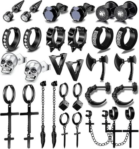 Men’s stainless steel earrings