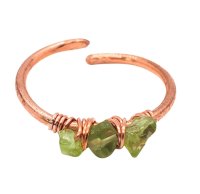 Raw Perido Copper Ring