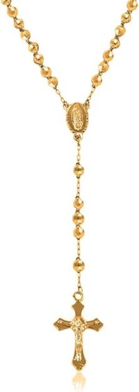 Gold rosary necklace