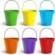 Galvanized metal buckets