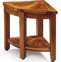 Teak Corner Shower Bench