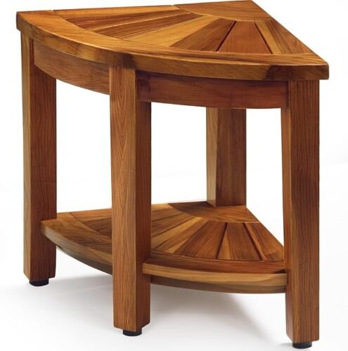 Teak Corner Shower Bench