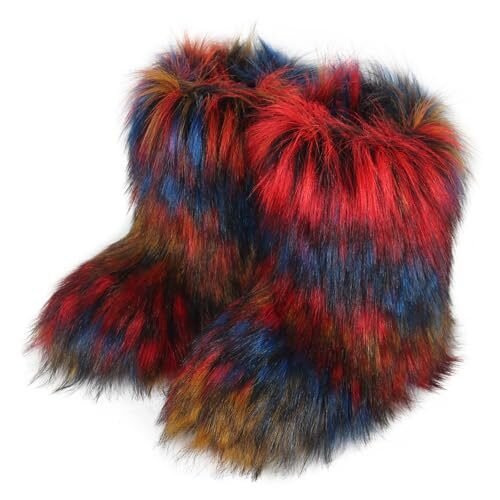 Fluffy Faux Fox Fur Boots